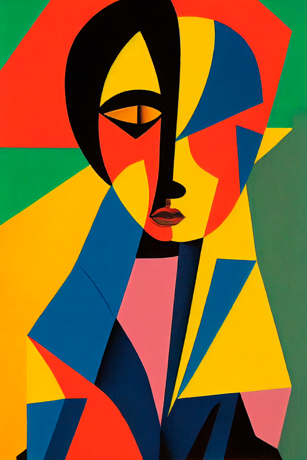 Abstract African Woman portrait print