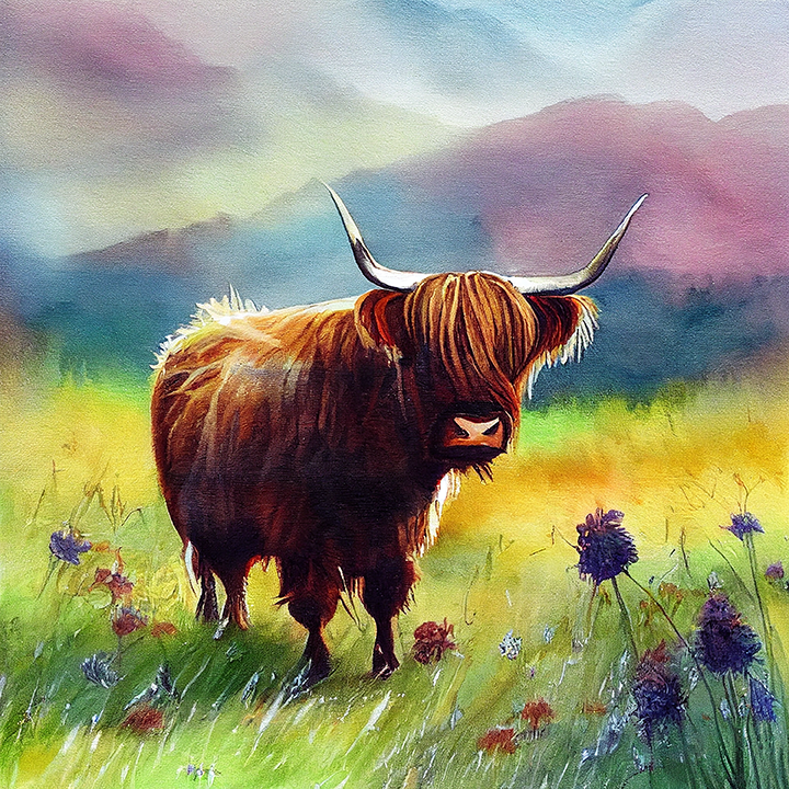 HighlandCowjpg • Highland Cow Watercolor