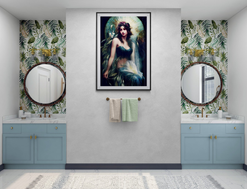 Bathroom with double vanities 1 scaled • Aphrodite - Goddess of Love #3 Canvas Wrap 30x45 inch