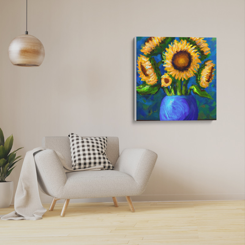 Canvas Wrap 34 1 scaled • Sunflowers: A Burst of Sunshine 🤖 Collector’s Edition 1 of 1