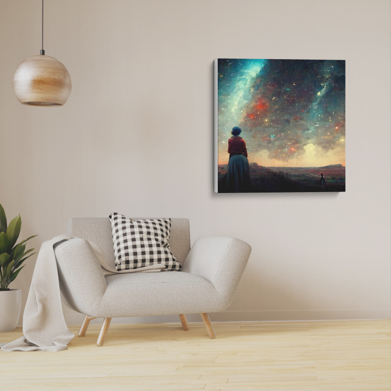Canvas Wrap 50 scaled • Glowing Starlit Sky at Sunset 🤖 Collector’s Edition 1 of 1