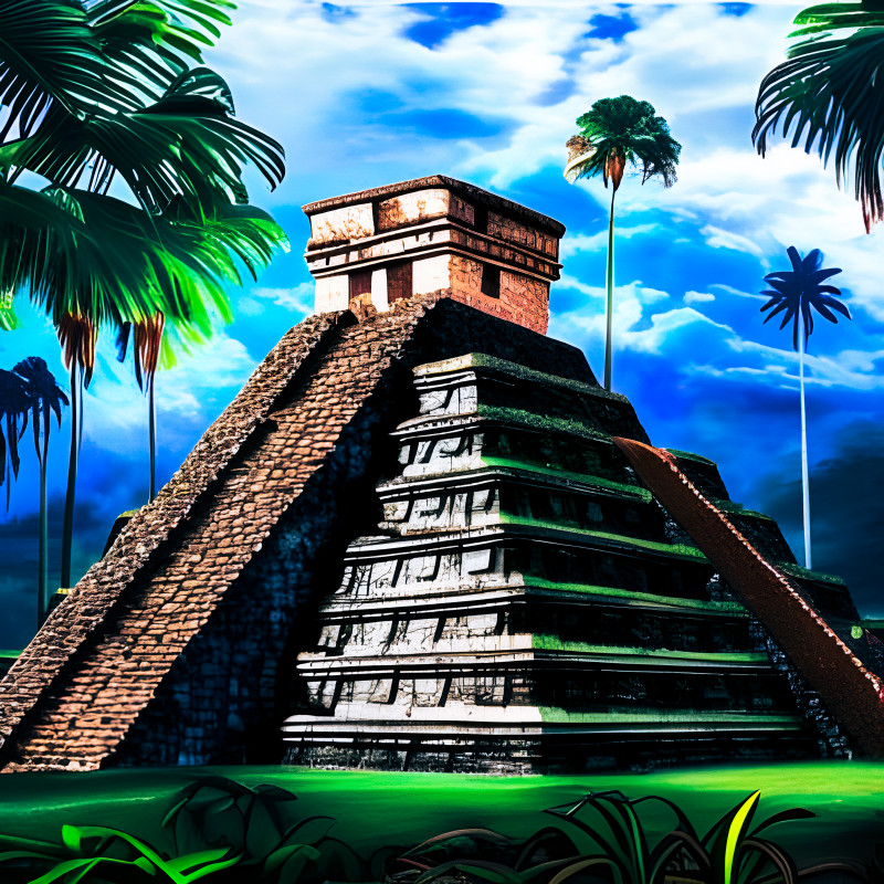 Mayan Temple Painting 1 scaled • Mayan Temple but Different forest