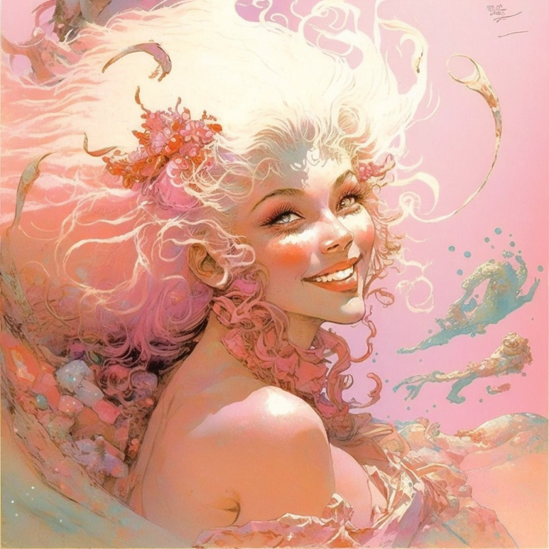 BossMom Beautiful smiling mermaid whimsical enchanting pink hue 5e380659 00cf 43ee aab4 099d5cc45c36 • Pink Smiles