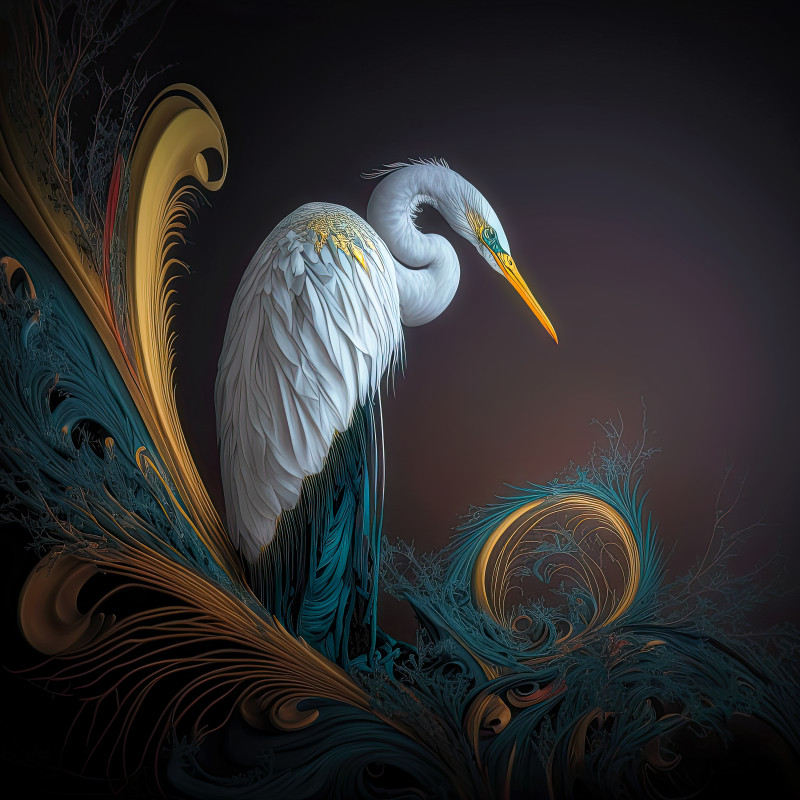 Cyndy Great White Egret 8k dramatic lighting photorealistic ar 6bebd9b3 e139 4706 9abd f139eda779be gigapixel art scale 6 00x copy xFULL scaled • White Egret #10