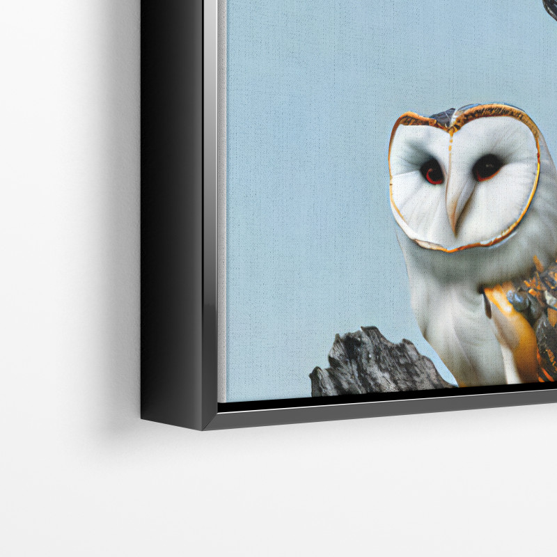Frame Close 56 scaled • Barn Owls in Blue 🤖 Collector’s Edition 1 of 1