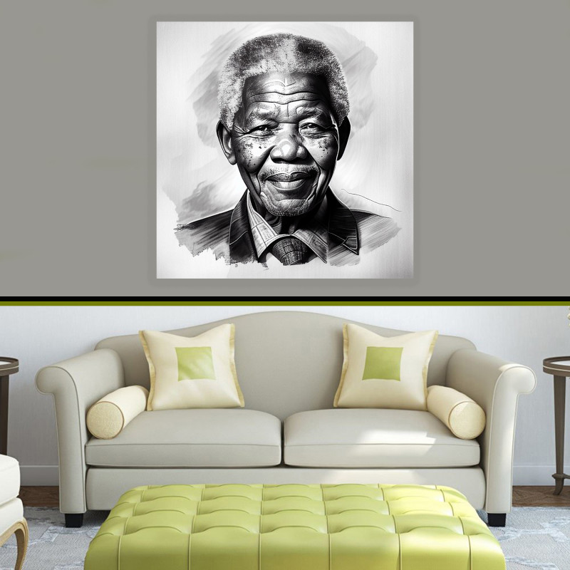 Nelson Mandela Couch 2 • Canvas Wall Artwork - Nelson Mandela