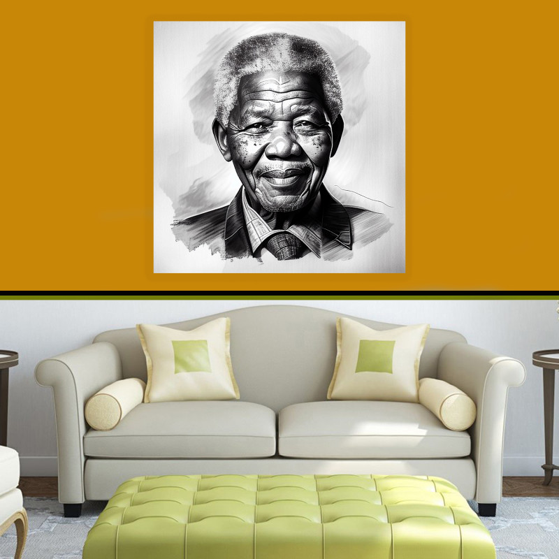 Nelson Mandela Couch 3 • Canvas Wall Artwork - Nelson Mandela