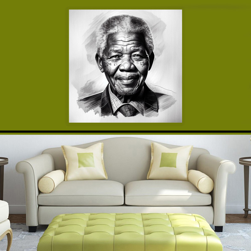Nelson Mandela Couch • Canvas Wall Artwork - Nelson Mandela