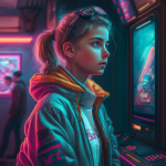Premium Mods a young cool girl playing video games in an arcade 1cd06b5d f966 43a8 b697 cc22c02188e0 • Shops