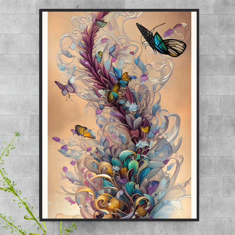 7 • Butterfly Bouquet Digital Art Instant Download