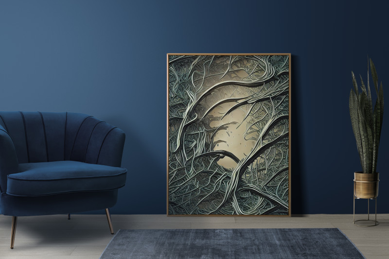 image from rawpixel id 3321879 original • Eternal Thorns, A Dangerous Spiral to Uncertainty, Printable AI Art