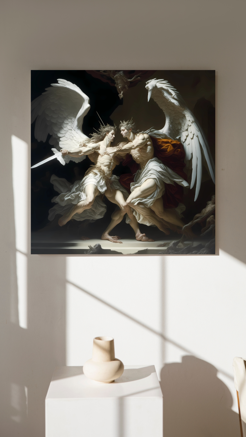 Neutral Elegant Minimalist Art Mockup Your Story 8 • As The Lightbearer and The Archangel Dance
