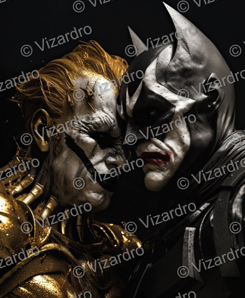 2 3 • Golden Joker and Black Batman
