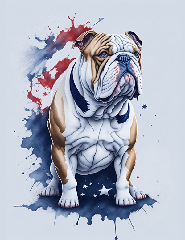 Patriotic US Bulldog