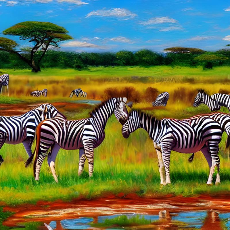 Zebra4000300 • Zebras on an African Plain