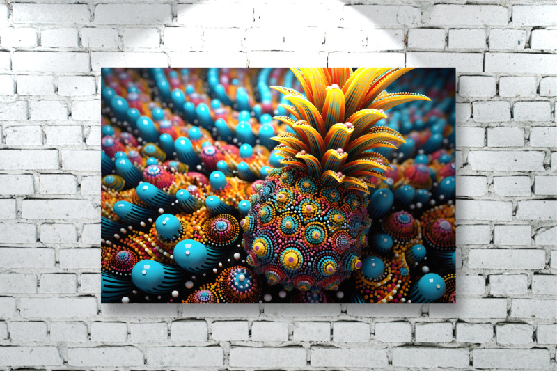 C.PINEAPPLE ART MADE FROM BEADS PREVIEW 3 • Pinapple art made from beads
