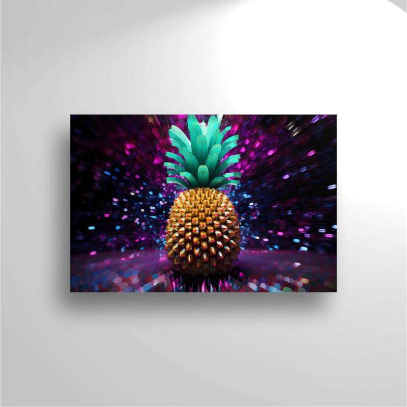 E.TROPICAL DIGITAL DISCO PINEAPPLE NEON GLOW COLOR ON DARK AMBIENCE PREVIEW 2 • TROPICAL DIGITAL DISCO PINEAPPLE NEON GLOW COLOR ON DARK AMBIENCE