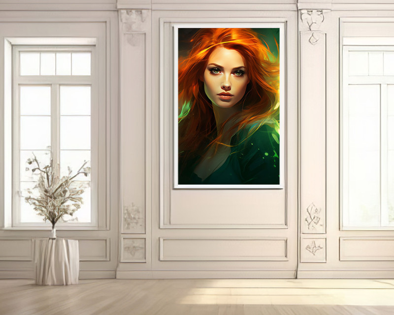Sci Fi Women 155 1 • Beautiful woman with striking emerald eyes