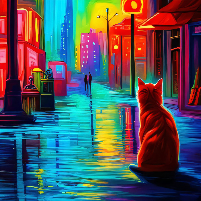 Neon City Cat No 2
