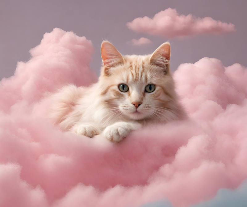 cat on a cloud • cat on a cloud