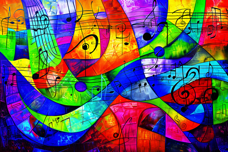 Abstract Musical Notes 2 ar 3 2 • Abstract Music Notes