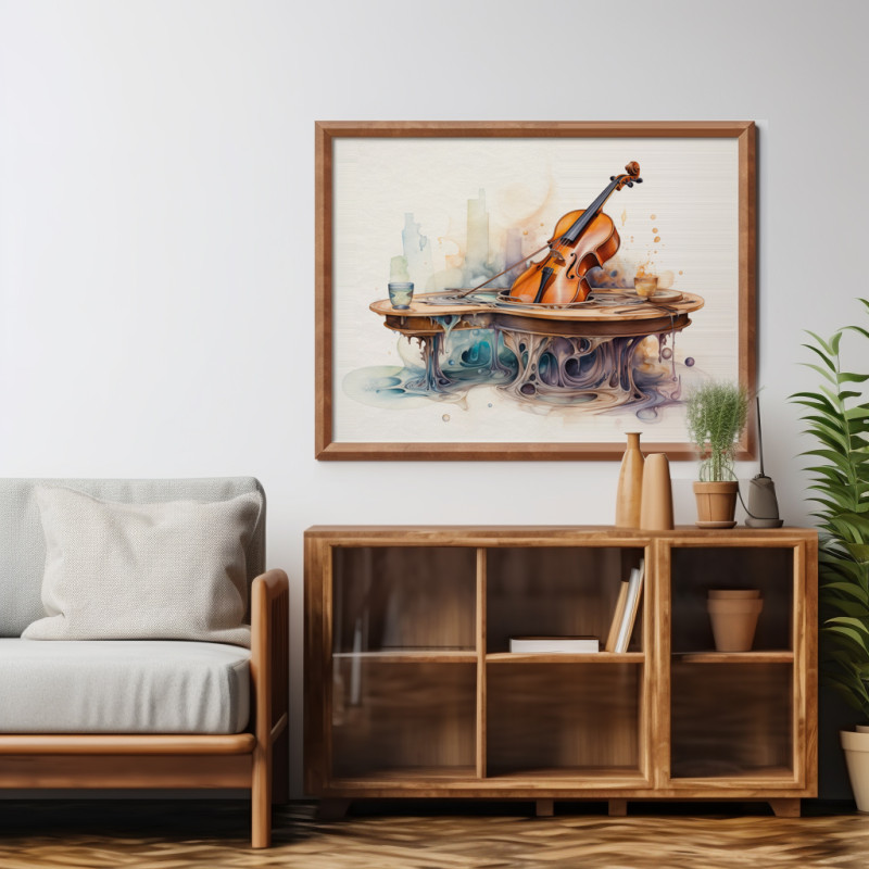MU 2 19 • Instant Download Wall art Instant Download Print Decor Download Home Decor AI Art Digital download Surrealism Watercolor Fantasy Violin Art Surreal Serenade