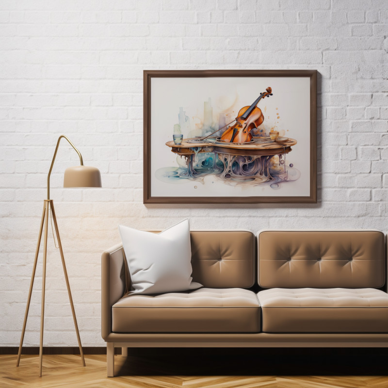 MU 3 19 • Instant Download Wall art Instant Download Print Decor Download Home Decor AI Art Digital download Surrealism Watercolor Fantasy Violin Art Surreal Serenade
