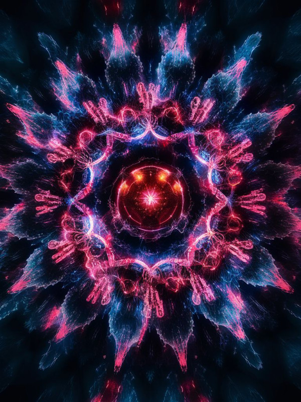 Quantum nebula unfolding in kaleidoscopic patter 2 • AI-Made Marketplace
