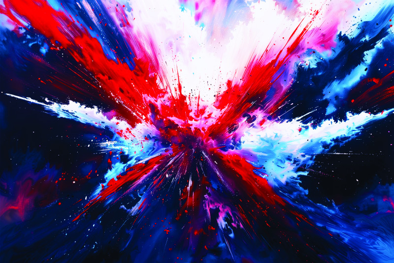 Red White and Blue Explosion 36x24 3 • Explosion of Patriotism